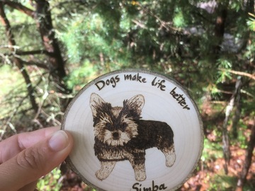 Selling: Custom Order Wood Dog Magnet (medium)