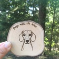 Selling: Beagle Dog Wood Magnet