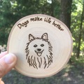 Selling: Simple Pomeranian Magnet, Christmas Ornament, or Table Coaster