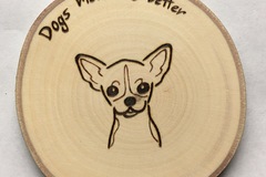Selling: Simple Chihuahua Magnet, Christmas Ornament, or Coaster