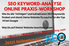 Workshop Angebot (Termine): Google Seite 1 - SEO Keyword-Recherche Praxis-Workshop