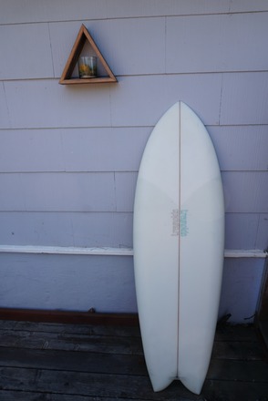 5'7 sweetish fish by Travis Reynolds. Experienced surfers only 