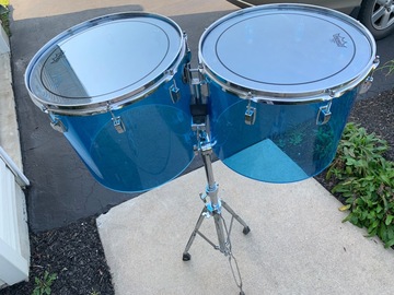 Selling with online payment: Ludwig Blue Vista Lite 15 and 16 Concert toms with stand