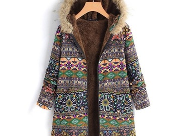 Vente avec paiement en ligne: Nouvellement Design mode femmes Boho chaud manteau fourrure capuc