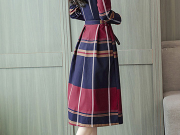 Vente avec paiement en ligne: 2019 automne robe nouveau tempérament coréen slim robe profession