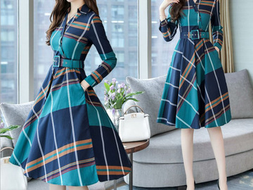 Vente avec paiement en ligne: Automne robe 2019 nouvelle version coréenne des femmes de l'auto-