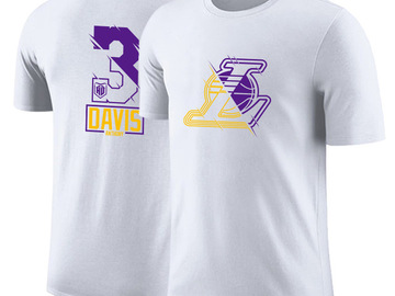 Vente avec paiement en ligne: Los Angeles LeBron James Kobe Bryant Anthony Davis T-shirt manche