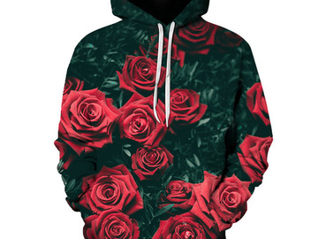 Vente avec paiement en ligne: Sweat à capuche Rose mode unisexe impression 3D sweat-Shirt Rose