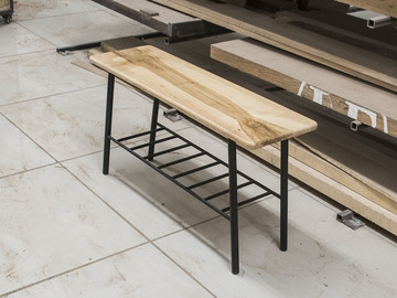  : Nordic Style Hardwood Bench