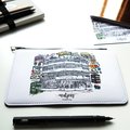  : Sketch of Hong Kong old city Kowloon City Carry on Pouch -15% off