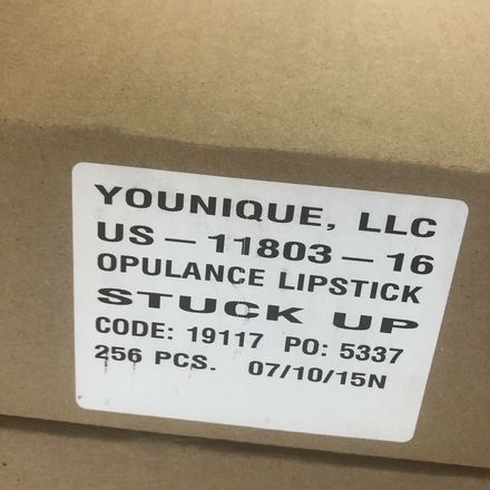Case of 256 YOUNIQUE Opulence Lipstick - New in Box - Stuck up