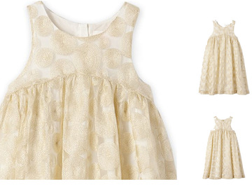 Renting out with online payment: Flowergirl dresses - cream and gold