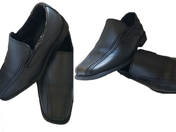 Renting out with online payment: Boys wedding shoes - black - will fit 6 or 7 yo - size 12