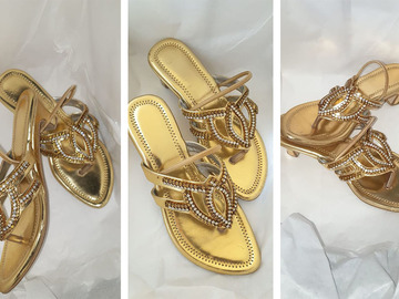 Renting out with online payment: Girls wedding sandals - 6 or 7 year old - small heel