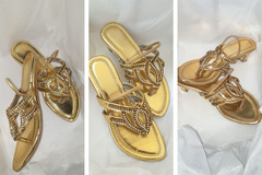 Renting out with online payment: Girls wedding sandals - 6 or 7 year old - small heel