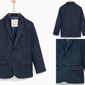 Renting out with online payment: Boys wedding suit - Zara - size 6 (textured fabric) - Dark blue