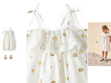 Renting out with online payment: Flower girl dress - Country Road gold leaf dress - size 7