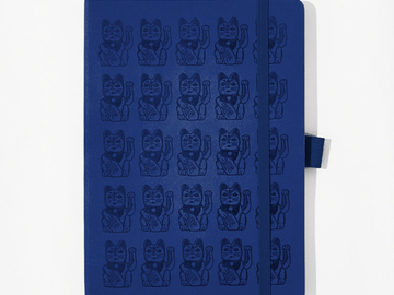  : Lucky Cat Notebook - Blue