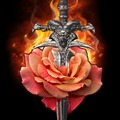 Tattoo design: Dagger rose