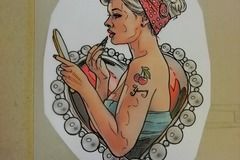 Tattoo design: Lady lipstick