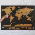 Vente: Carte du monde à gratter modèle Deluxe Scratch Map