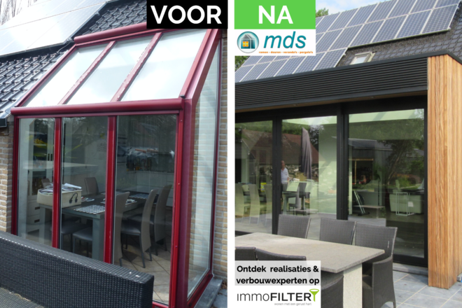 Chassis Reynaers Avis Realisatie Mds Ramen Renovatie Leefveranda Reynaers Ral 9005