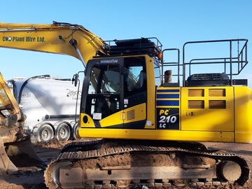 Hourly Equipment Rental: 210 Komatsu available on self drive or operated hire