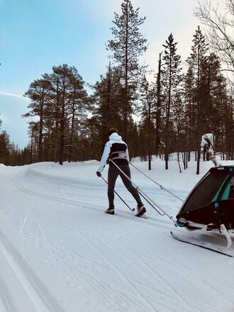 Thule chariotlite pyöräkärry+hiihtosetti