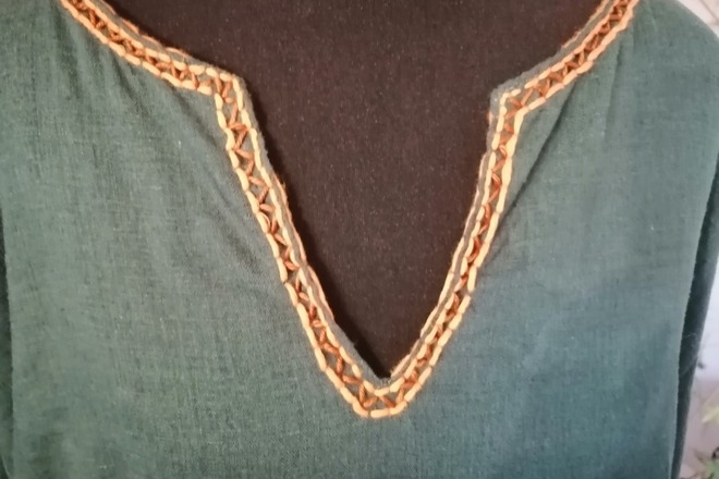 Tunika, neu, handgefertigt, Gr XL