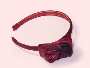 : Floral-appliquéd and Grosgrain Bow Headband
