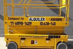 En alquiler: Plataforma de tijeras eléctricas de 10 metros