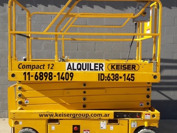 En alquiler: Plataformas de tijeras eléctricas de 12 metros