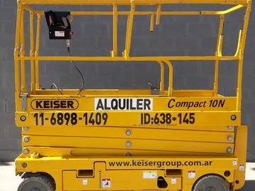 En alquiler: Plataformas de tijeras eléctricas de 10 metros