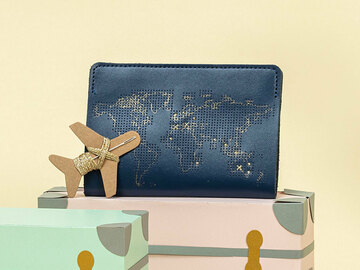  : Navy Stitch Where You've Been Passport Cover