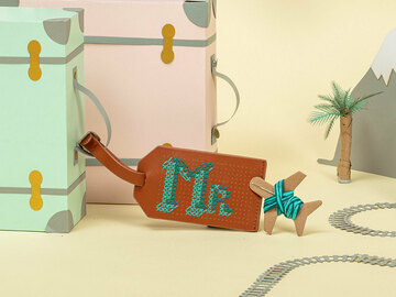  : Brown Stitch Your Own Design - Luggage Tag
