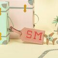  : Pink Stitch Your Own Design - Luggage Tag
