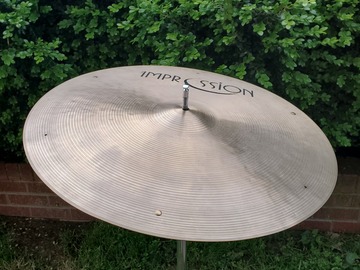 Selling with online payment: Impression Jazz Ride cymbal 21", w 3 brass sizzles, excellent