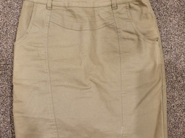 Selling: Khaki Denim Skirt - XS