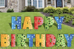 Book & Pay Online (per party package rental): “Happy Birthday” Yard Sign 