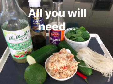 Partage: Salade Thai de nouilles et crabe