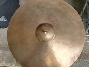 Selling with online payment: 13.25" vintage B20 Bronze hi hat cymbal, brand unknown