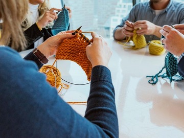 Workshops & Events (Per hour pricing): Knitting for the Workplace