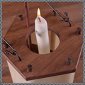 Vente avec le droit de retour de la marchandise (fournisseur commercial): Medieval lantern made of wood with rawhide