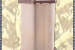 Venda com direito de retirada (vendedor comercial): Medieval lantern made of wood with rawhide