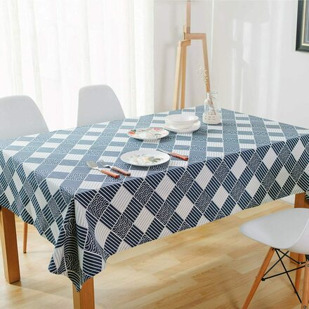 Bulk Lot Of Northshore Linen Cotton Geometric Design Table Cloth