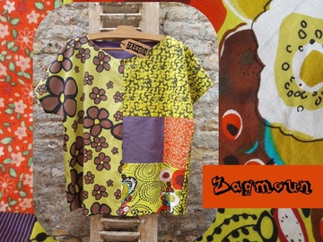 Sale retail: tunique blouse originale création unique et artisanale