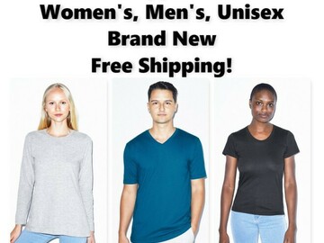 Liquidation/Wholesale Lot: American Apparel T-Shirts, Men's & Women's, New, Free Shipping! 