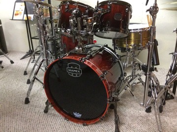 Selling with online payment: Mapex Saturn V Cherry Mist Maple Burl w/ falcon hw pkg. 