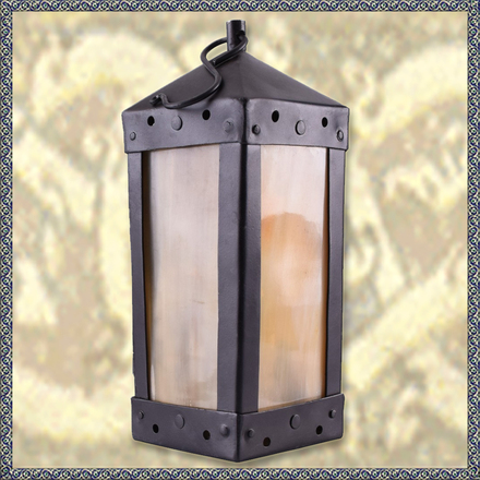 Medieval square lantern with horn windows