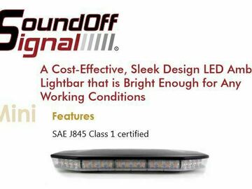 Selling with online payment: New SoundOff Signal 1x Amber Led Mini Lightbar